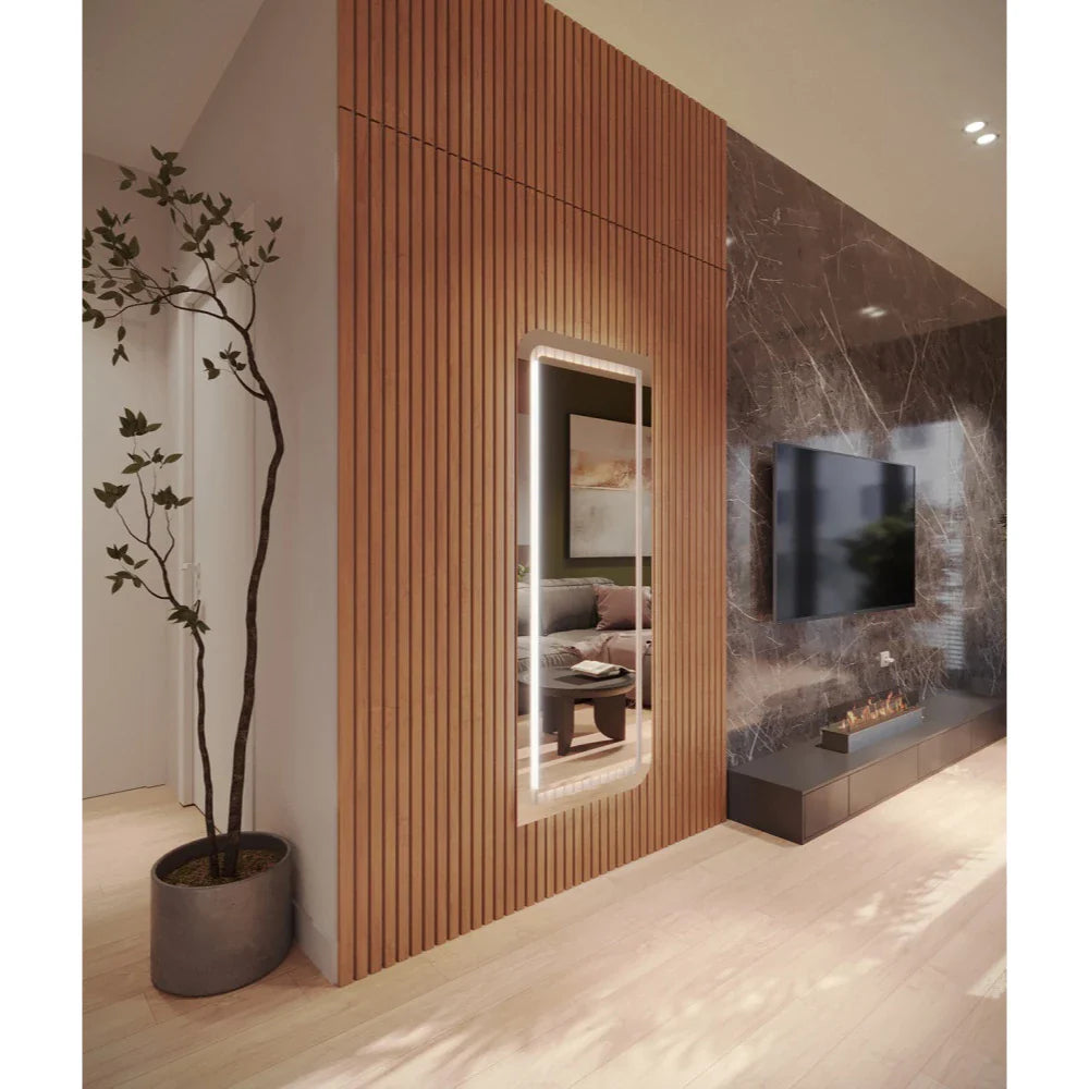 EL24 Organische Passpiegel met LED - Gepolijst Design 170 x 70 cm