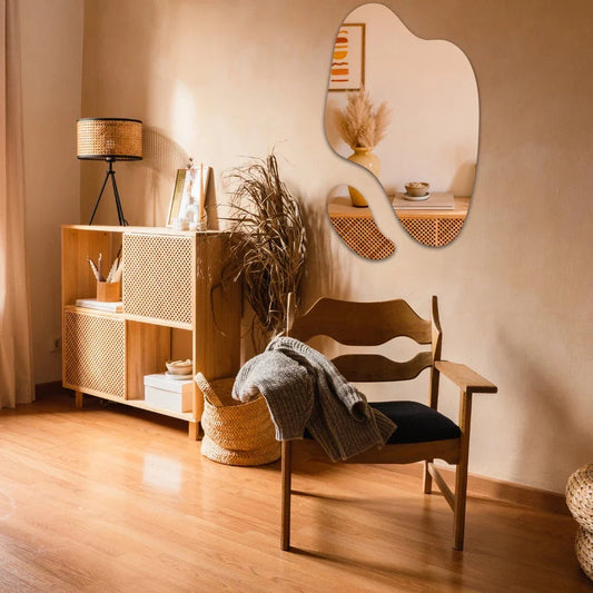 Set van 2 Organische Abstracte Spiegels – Futuristisch en Elegant Muurdesign