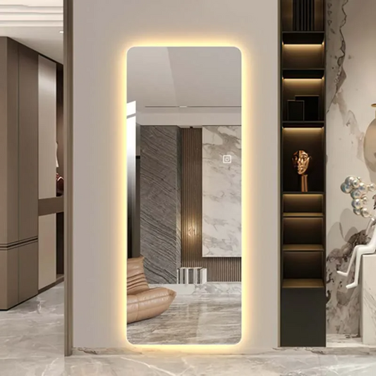 Rechthoekige Passpiegel met LED – Modern Design 50x160 cm
