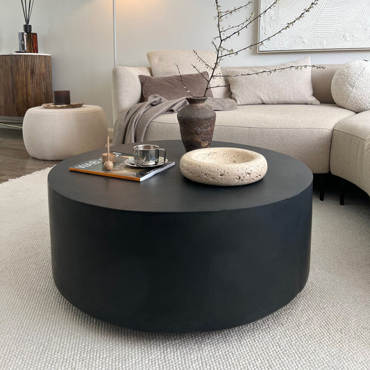 Angelo - Ronde Salontafel van Natuurlijk Onyx - Premium Minimalistisch Design, Groot