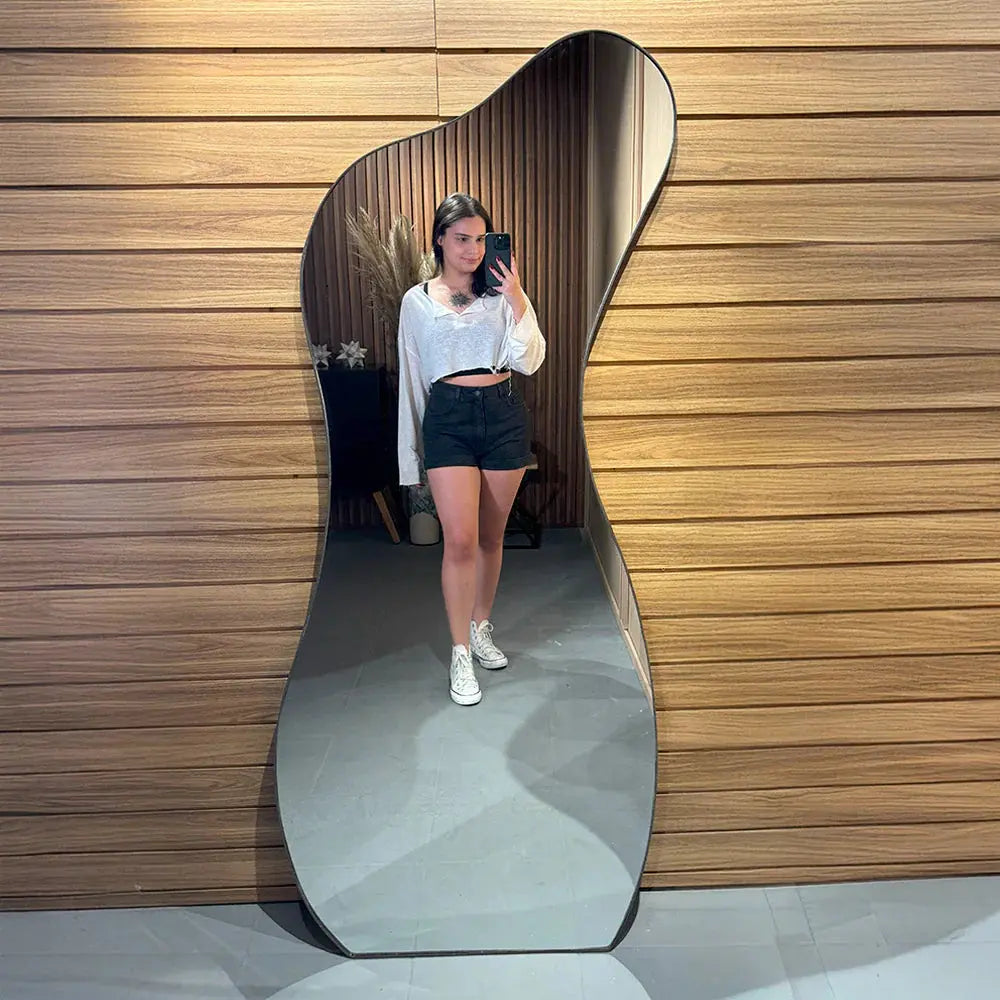 Boogspiegel Volle Lengte 160x55cm - Strak en Elegant Ontwerp