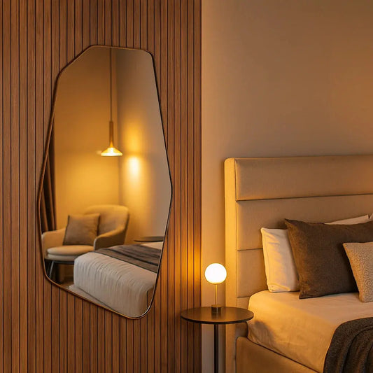 Rechthoekige Wandspiegel met Smalle Rand - 103 x 60 cm