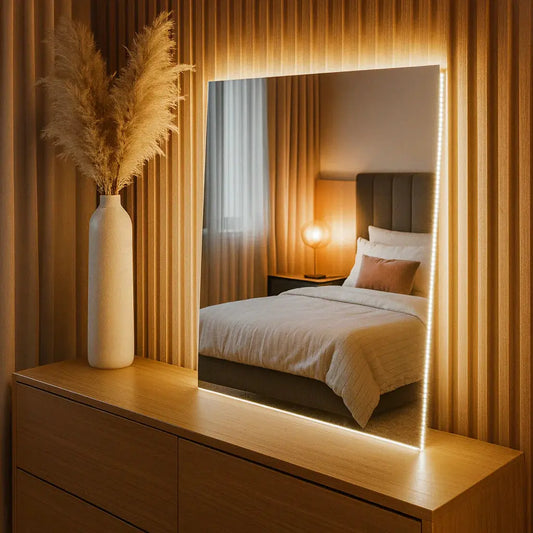 Vierkante spiegel met geïntegreerde ledverlichting - Modern en strak design